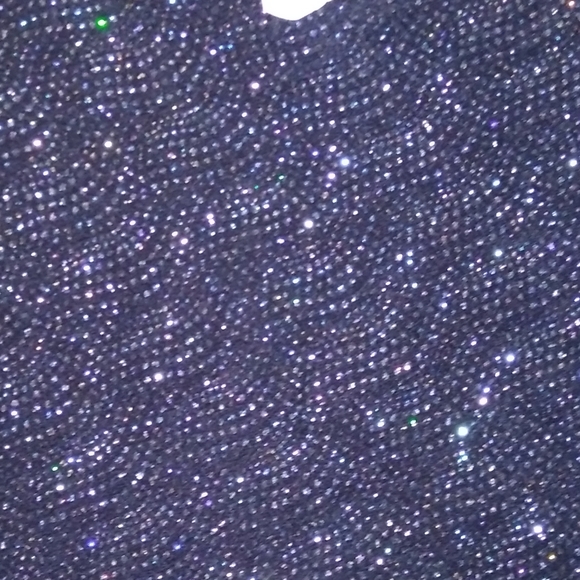 VINTAGE NAVY GLITZ GLAM TOP SZ XL - Picture 3 of 4